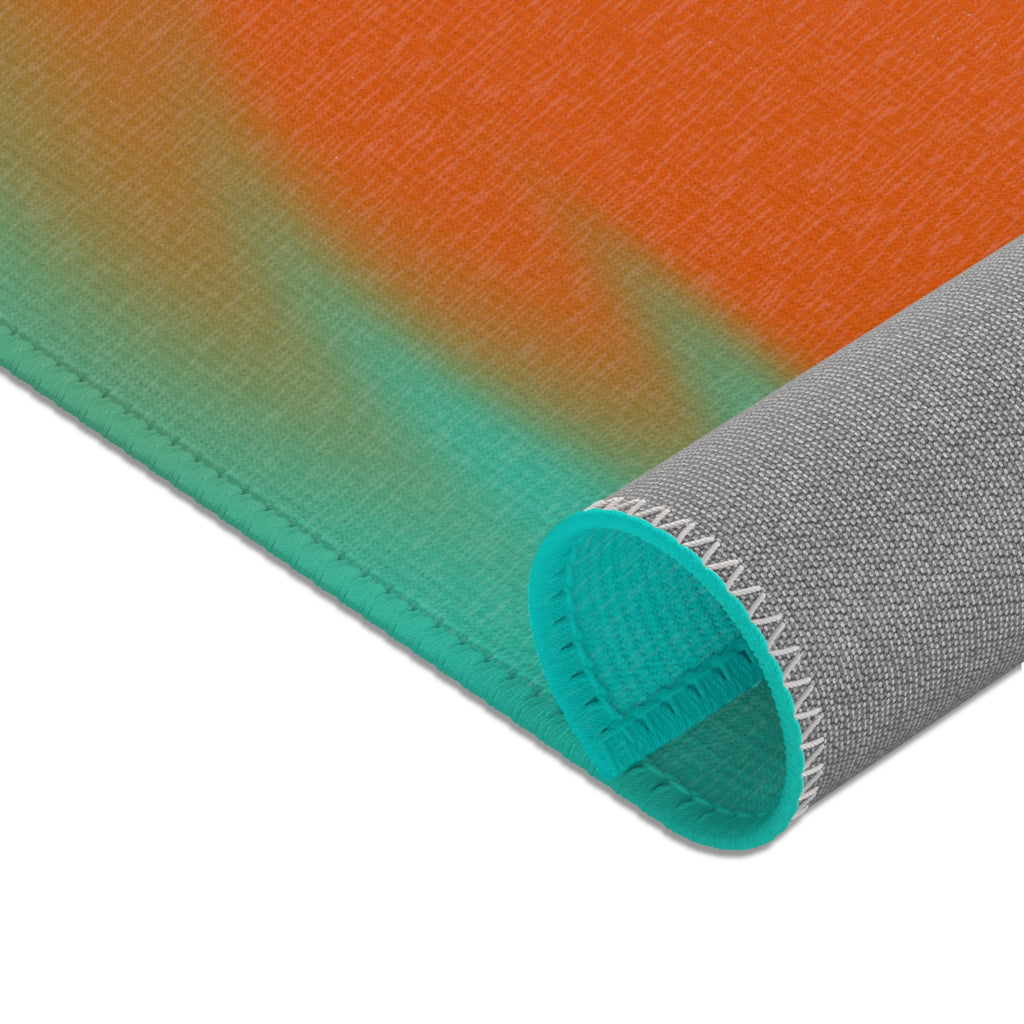 Turquoise & Golden Yellow - Area Rugs