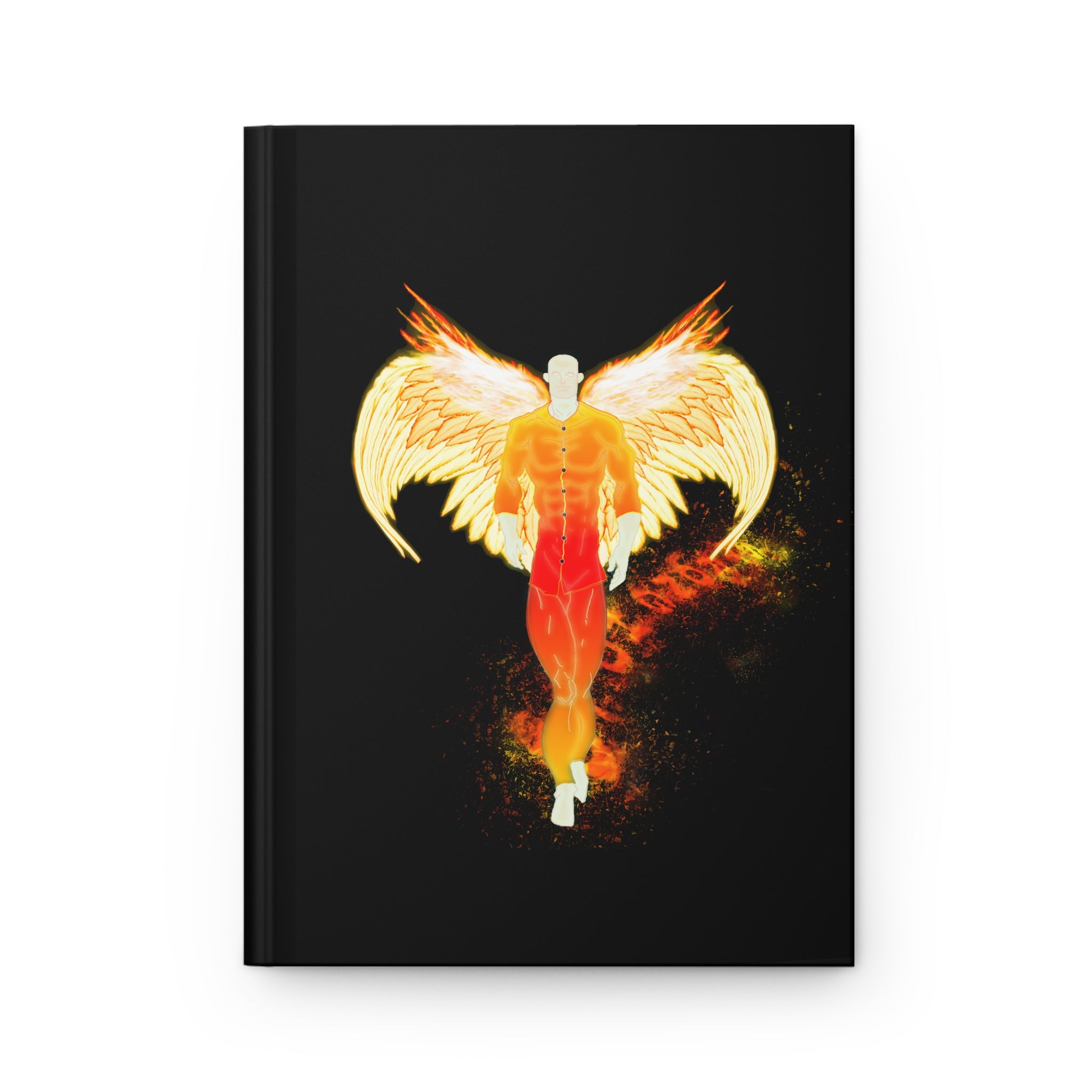 Light vs Darkness -Red & Orange Fire Angel PS 91:11 - Hardcover Journal 150 Lined Ruled