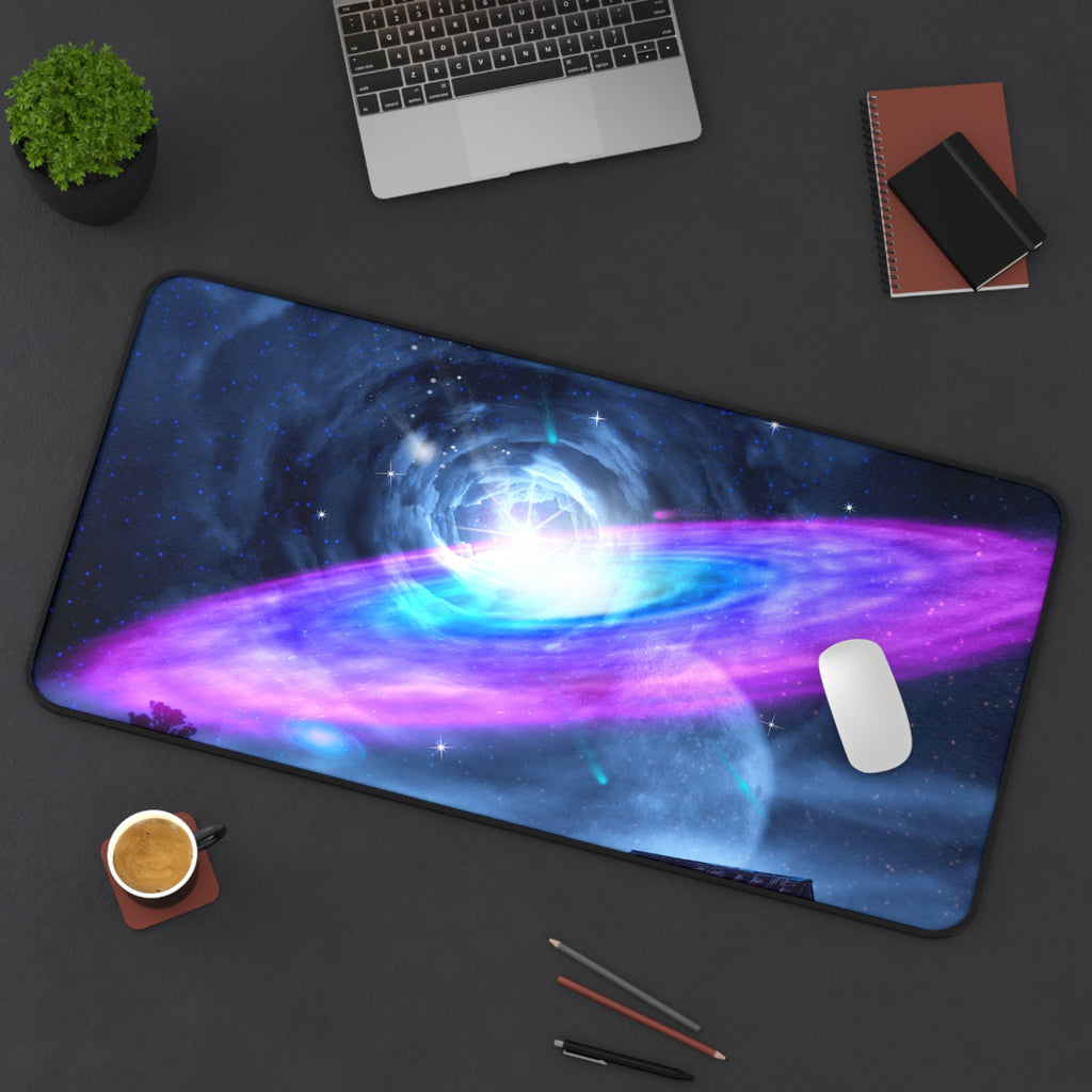 Cosmic Galaxy Desk Mat - Space-Themed Large Mouse Pad for Gamers & Creatives