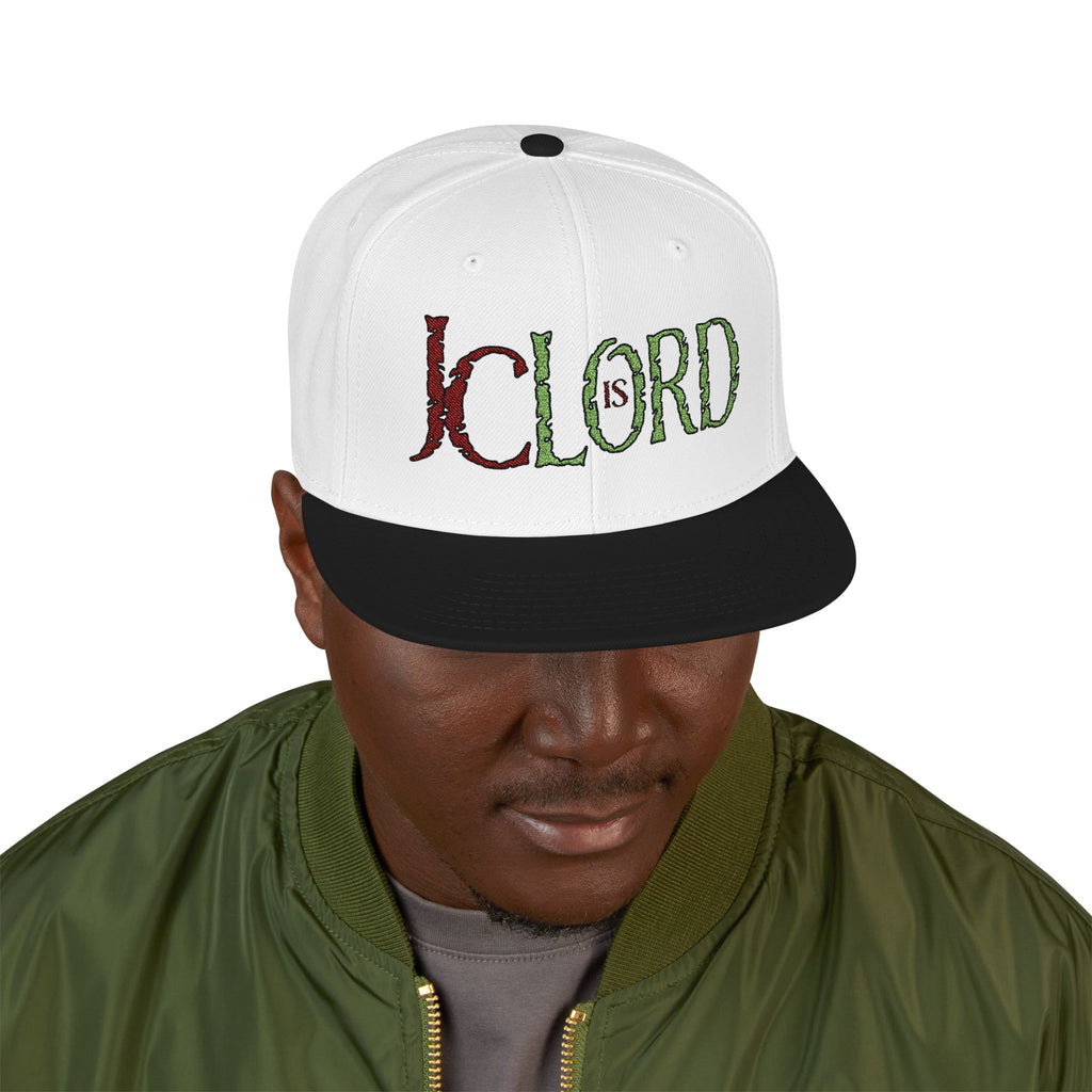 JC is LORD (Maroon/Kiwi Green Ltrs) - Snapback (Embroidery)