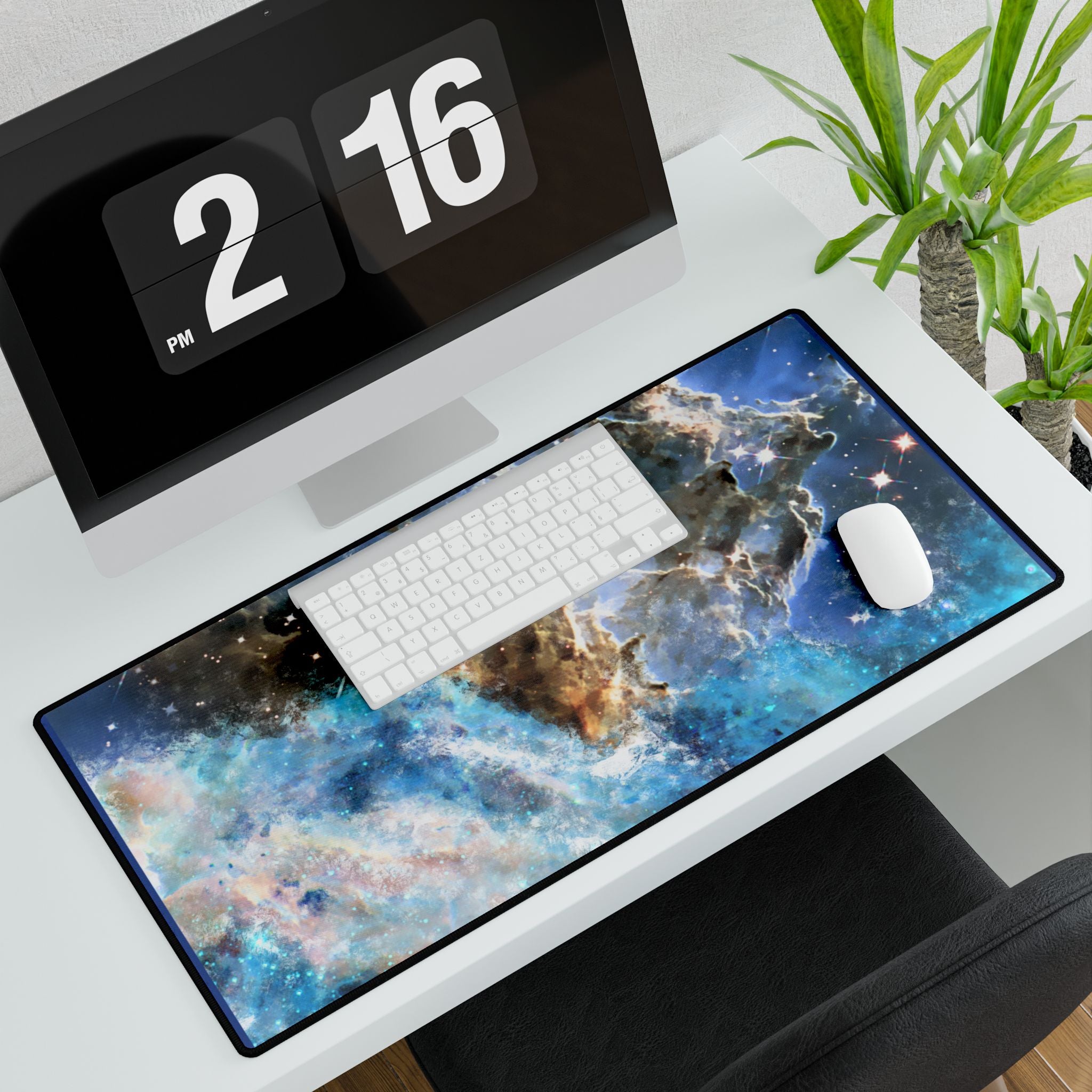 Galactic Desk Mat - Cosmic Motivational Workspace Accessory