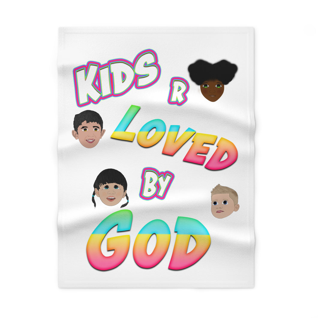 Kids R Loved By God (Soft Fleece Baby Blanket)