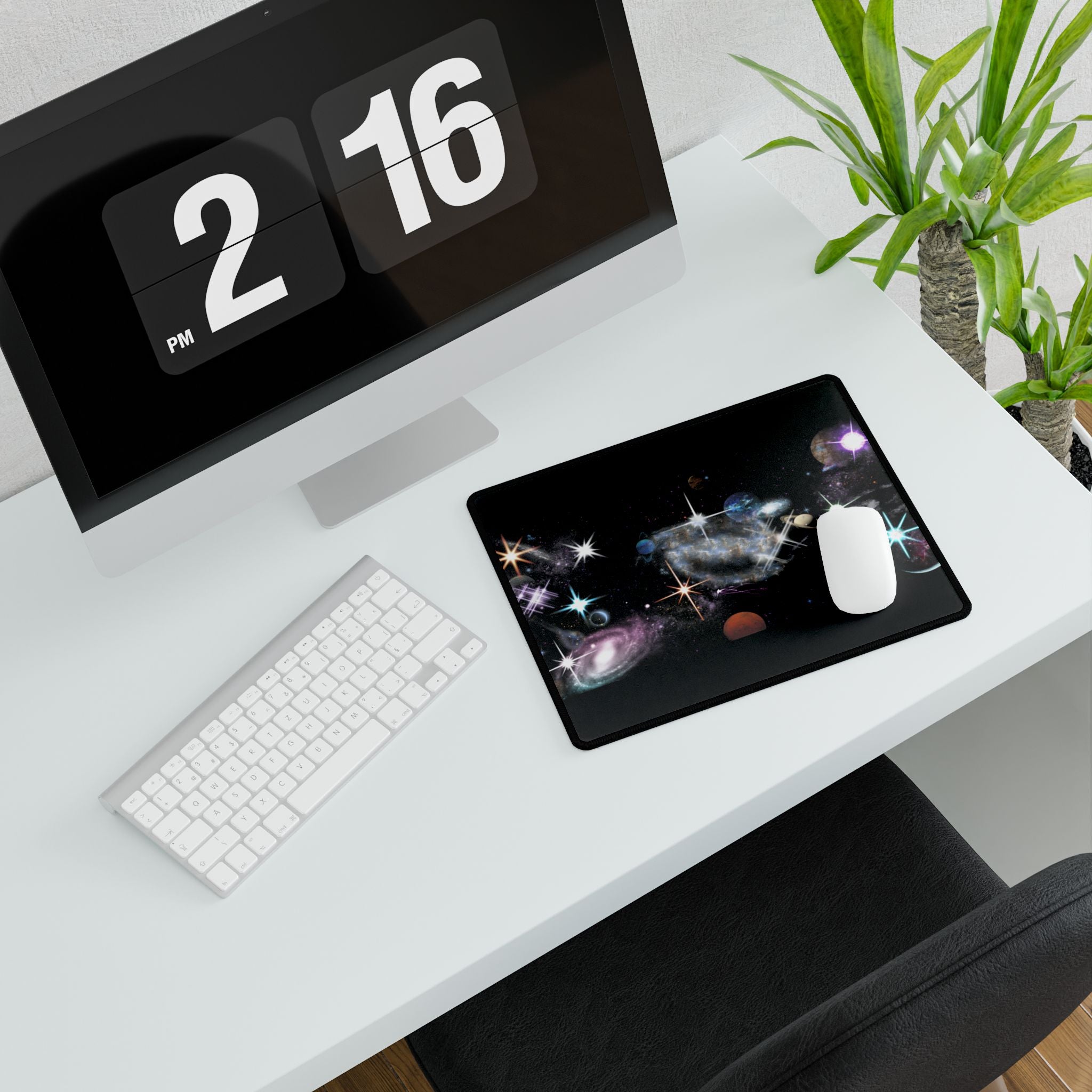 Galactic Desk Mat - Space-Themed Desk Organizer for Home & Office