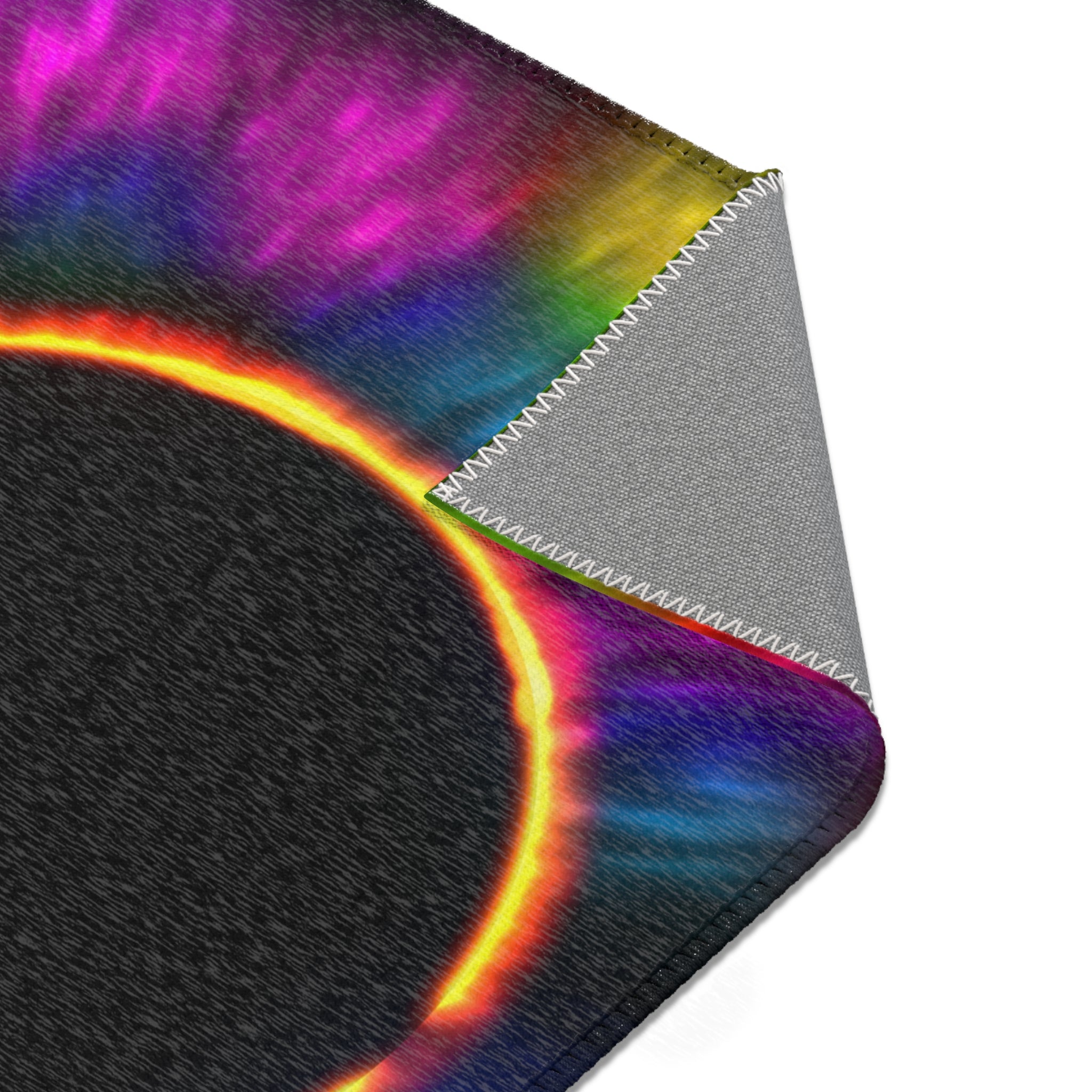 Solar Eclipse w/colors - Area Rugs