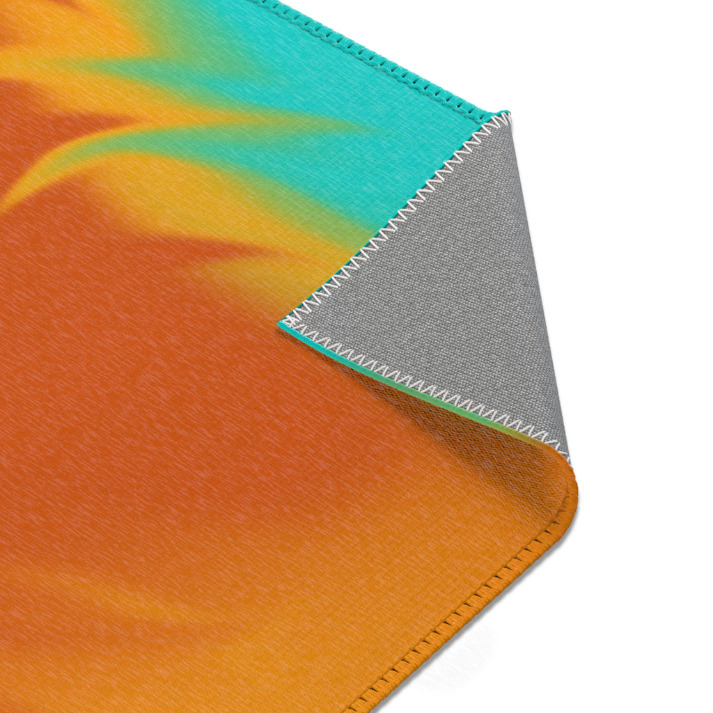 Turquoise & Golden Yellow - Area Rugs