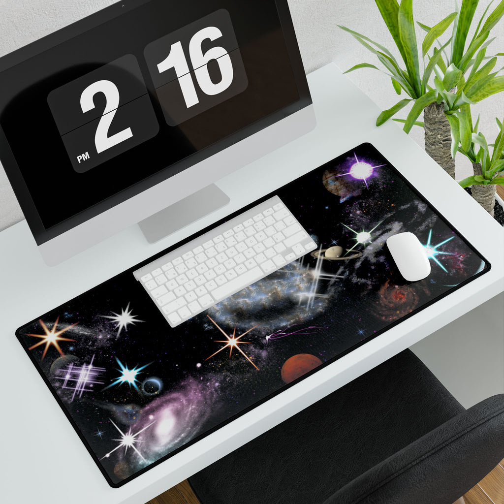Galactic Desk Mat - Space-Themed Desk Organizer for Home & Office