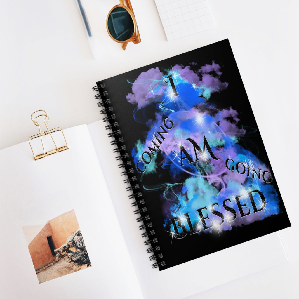 I AM BLESSED COMING & GOING (Spiral Notebook - 150 Ruled Line)