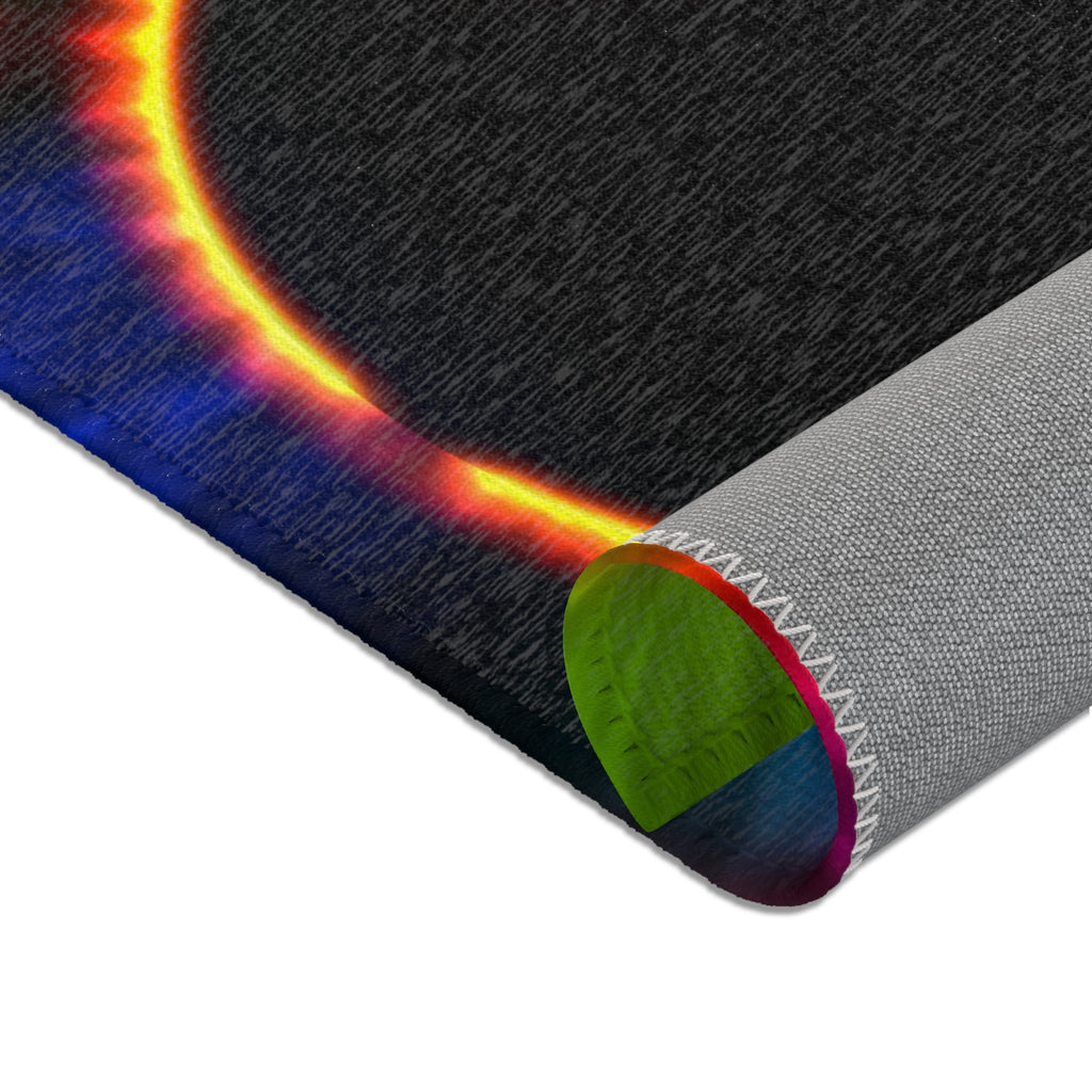 Solar Eclipse w/colors - Area Rugs