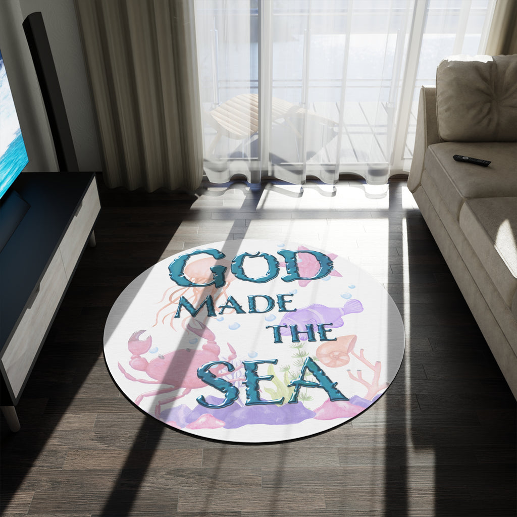 God Made the SEA (Round Rug)