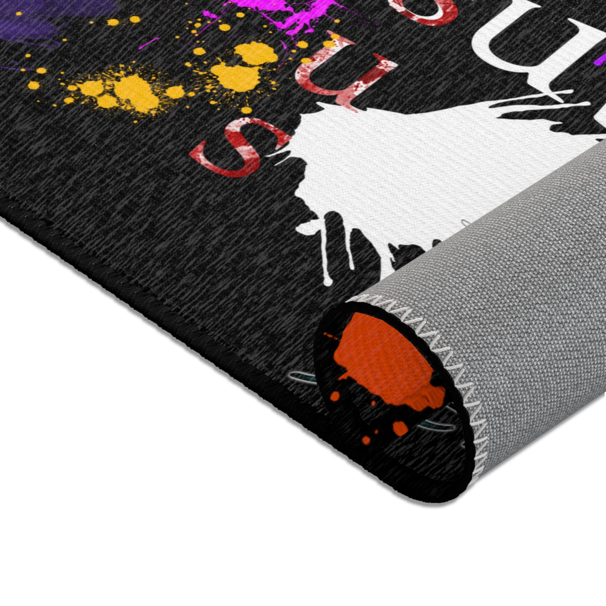 Jesus w/Paint splatters - Area Rugs