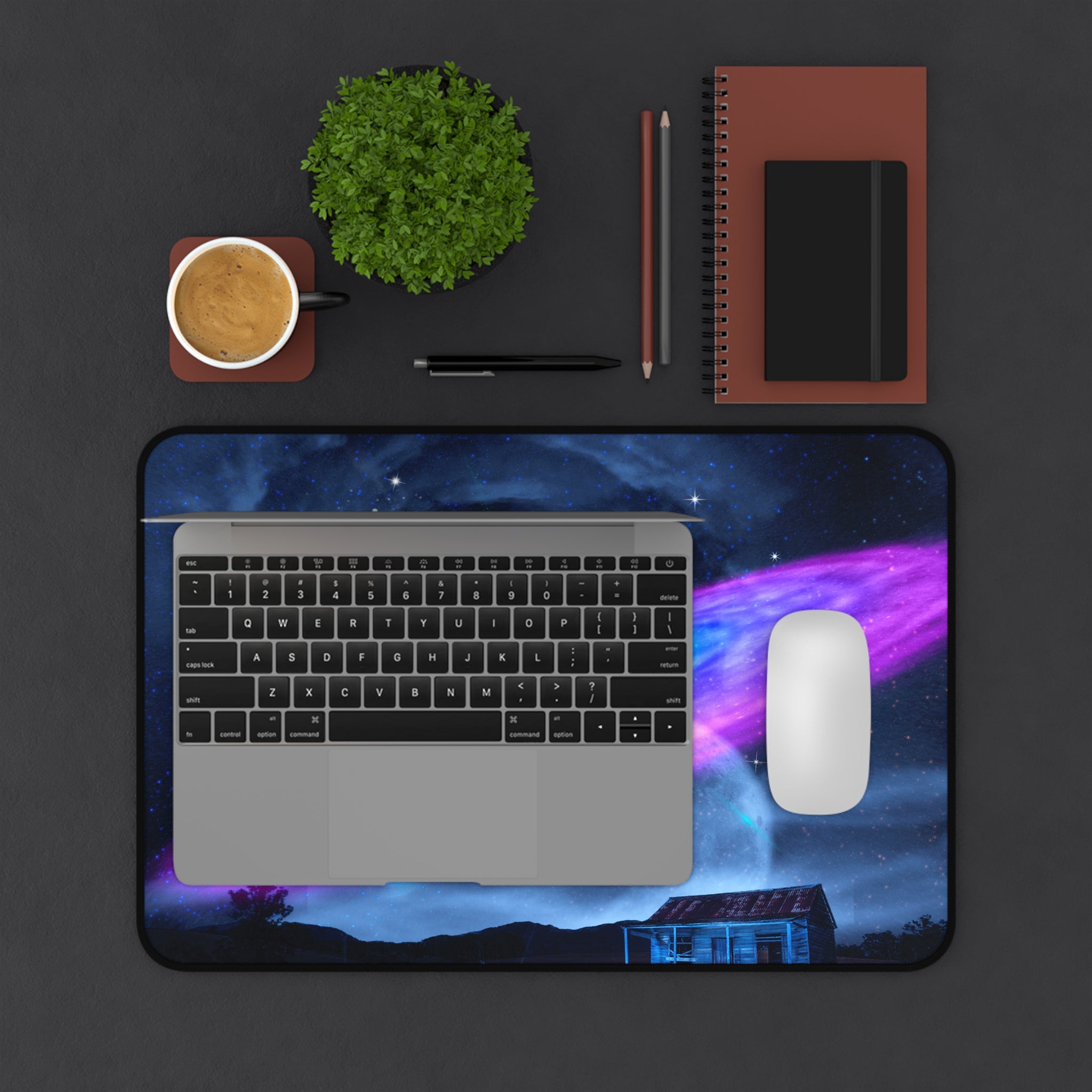 Cosmic Galaxy Desk Mat - Space-Themed Large Mouse Pad for Gamers & Creatives