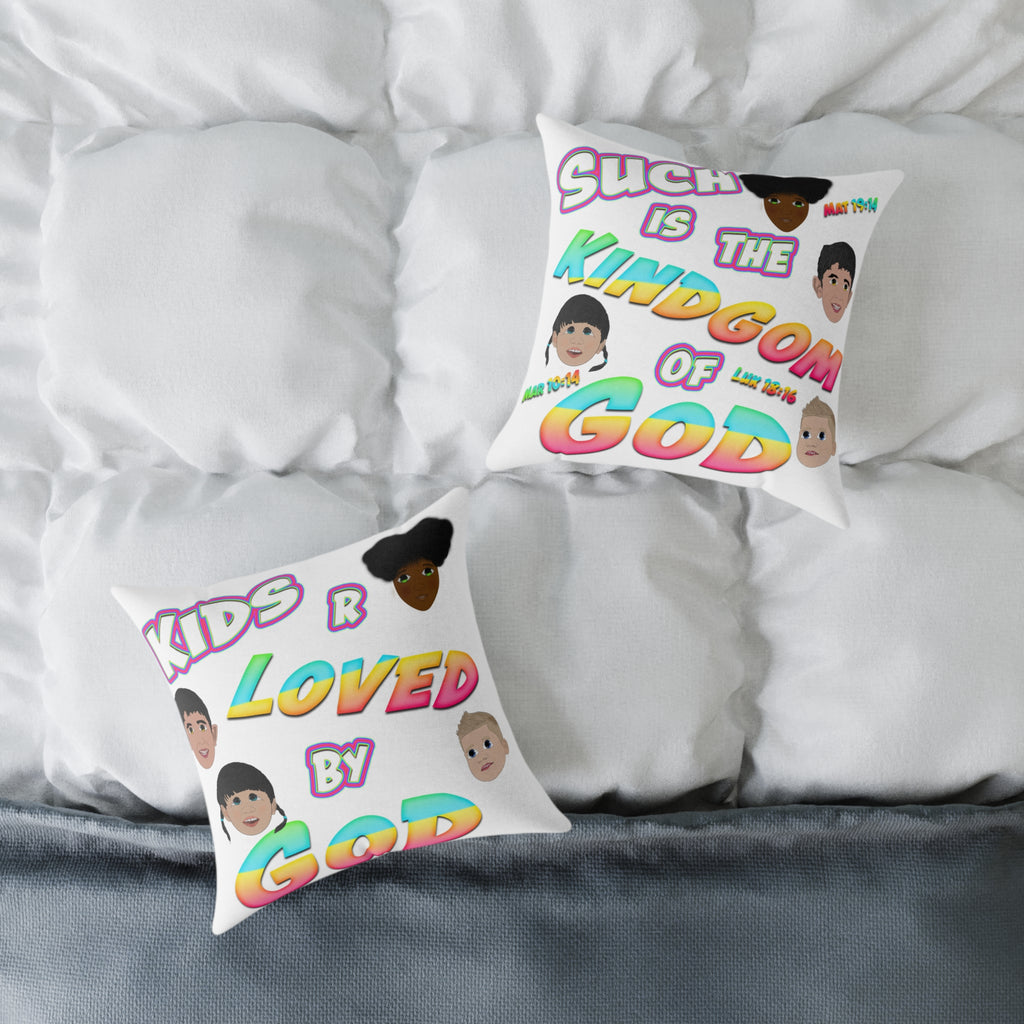 KIDS ARE LOVED BY GOD (Broadcloth Pillow)