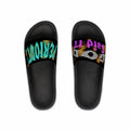 God said it - Periodt! (Men's Slide Sandals) Turquoise - Silver & Magenta