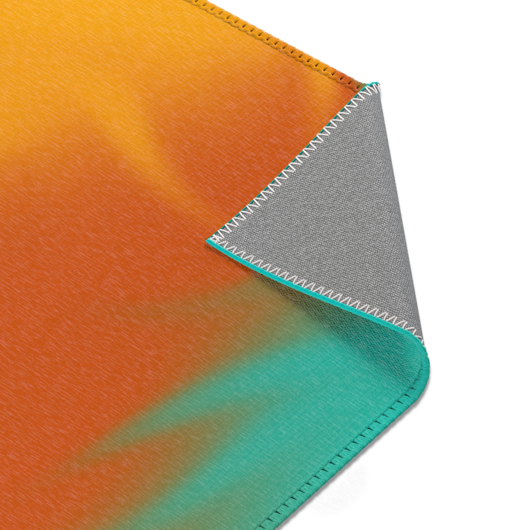 Turquoise & Golden Yellow - Area Rugs