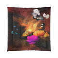 Butterfly Dreams Fiery Comforter | Cozy Floral Bedding for Nature Lovers, Home Decor, Unique Gift, Boho Bedroom, Spring & Summer