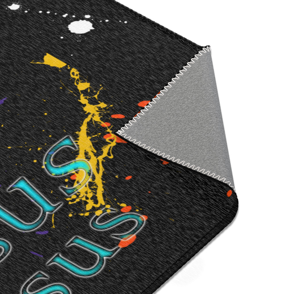 Jesus w/Paint splatters - Area Rugs