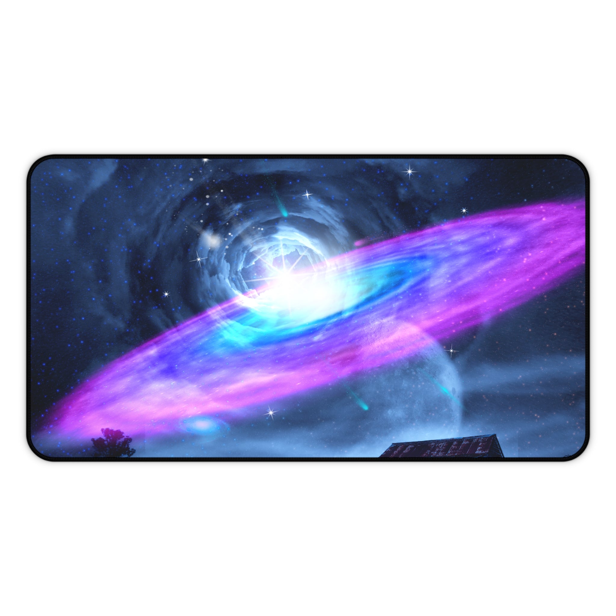 Cosmic Galaxy Desk Mat - Space-Themed Large Mouse Pad for Gamers & Creatives