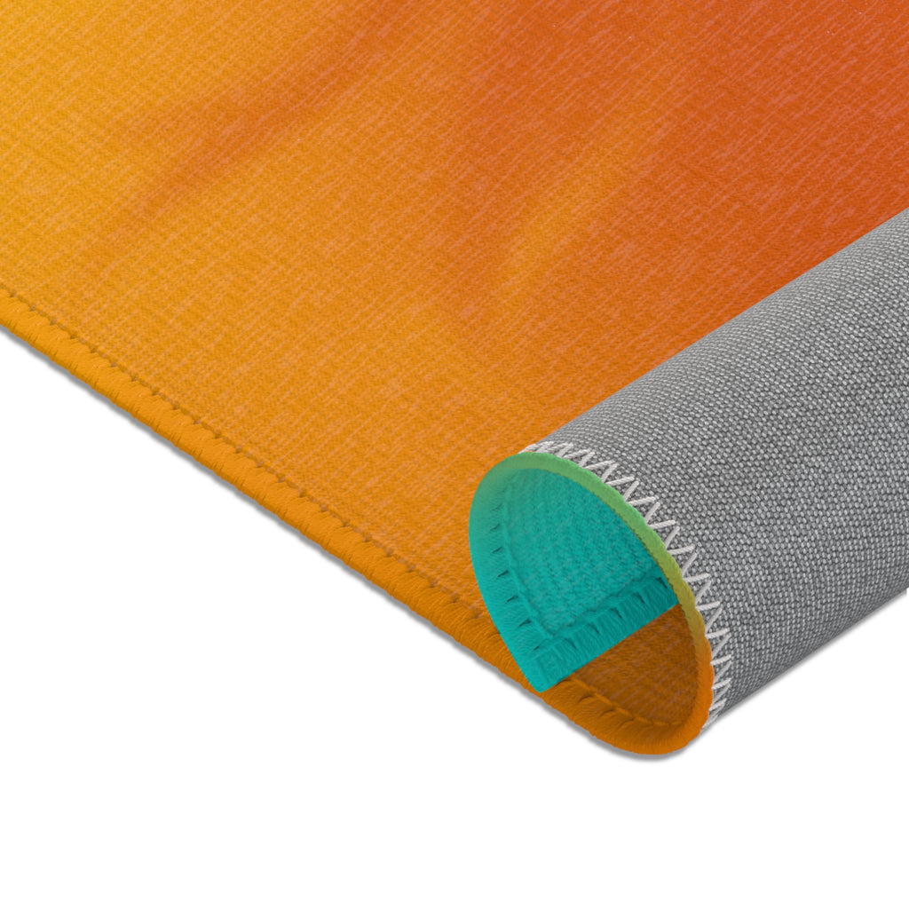 Turquoise & Golden Yellow - Area Rugs