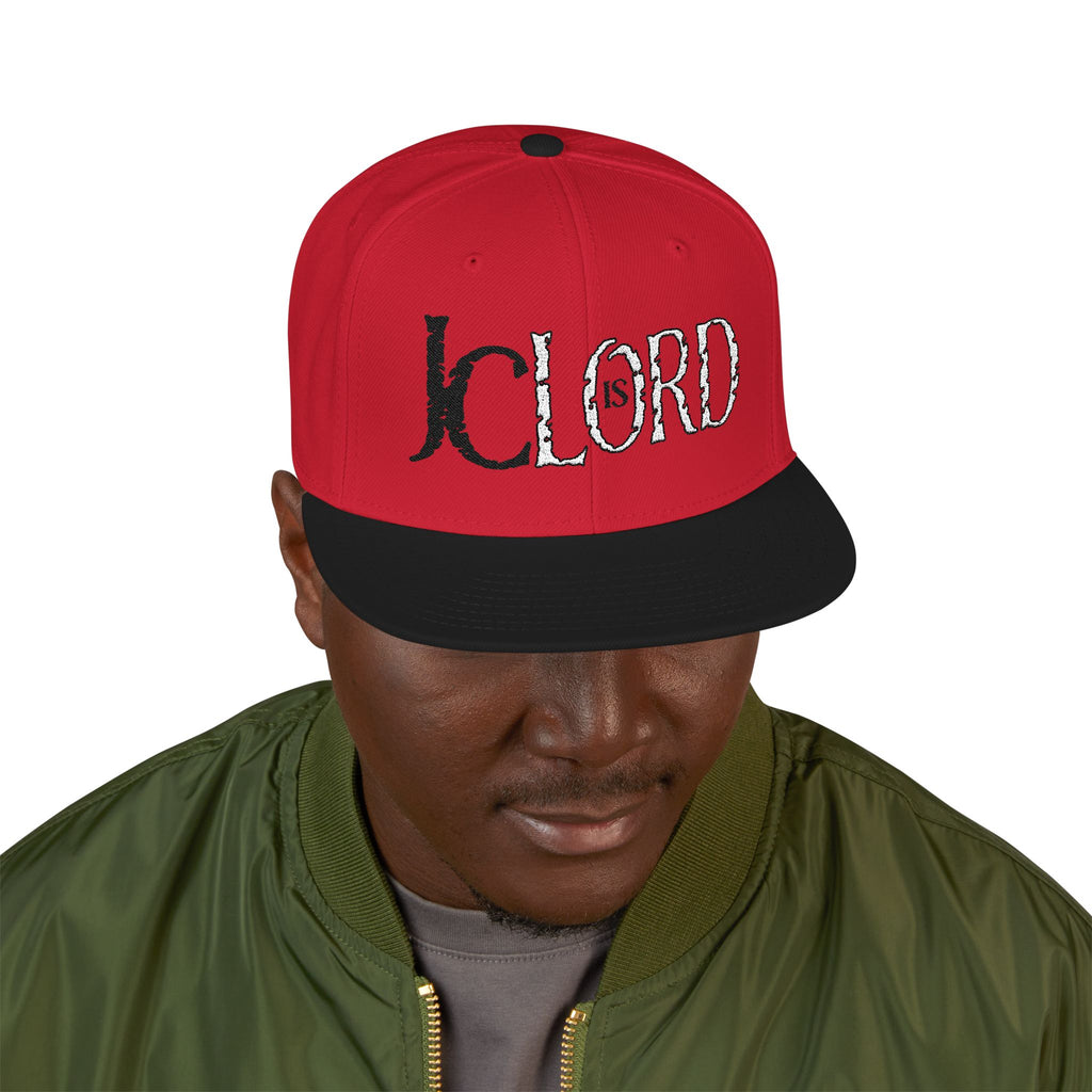 Copy of JC is LORD ( Black/White Ltrs) - Snapback (Embroidery)