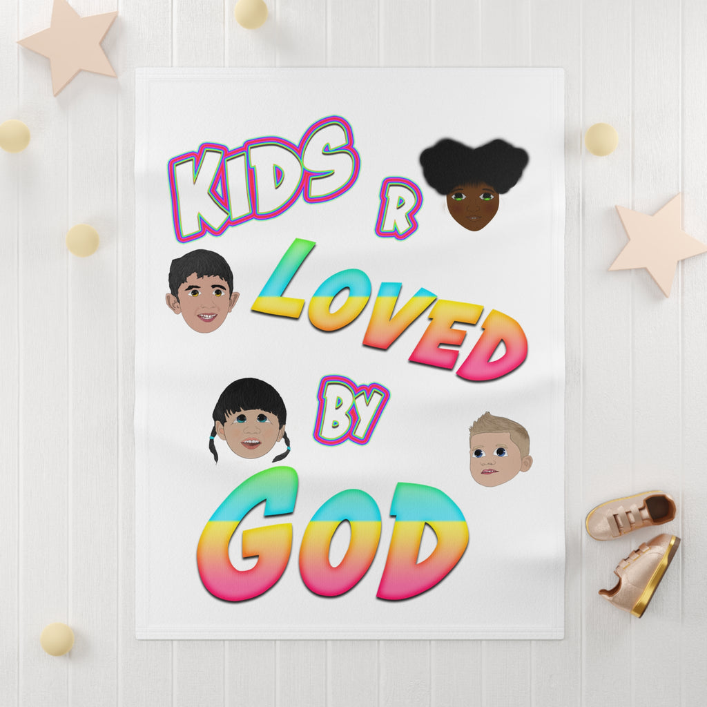Kids R Loved By God (Soft Fleece Baby Blanket)