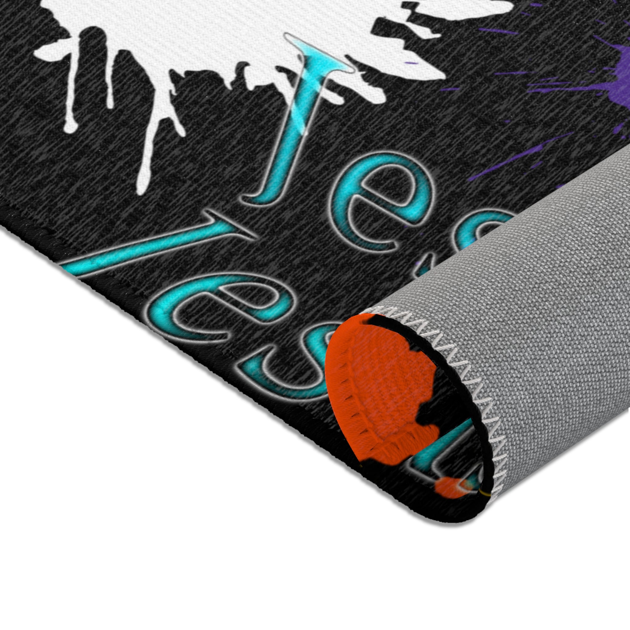 Jesus w/Paint splatters - Area Rugs