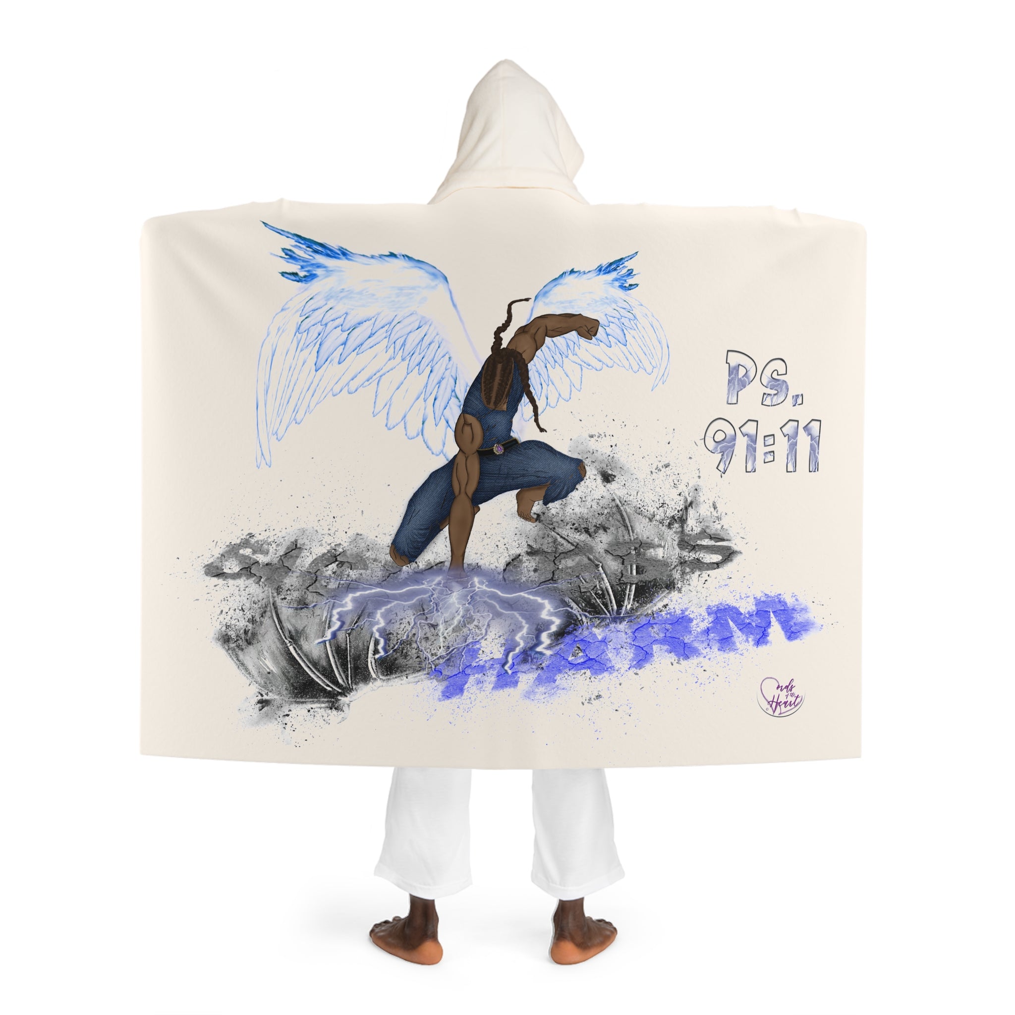 Hooded Sherpa Fleece Blanket