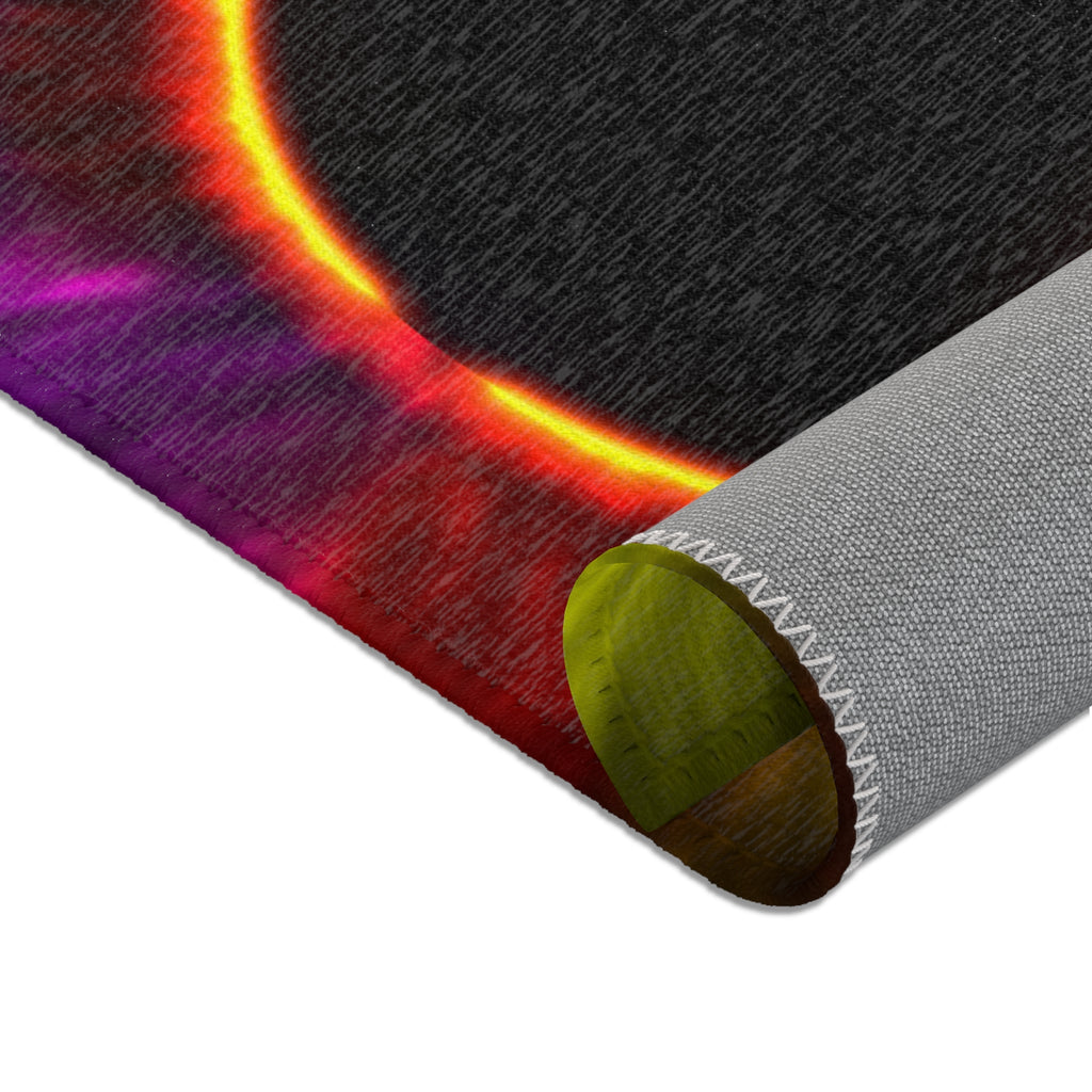 Solar Eclipse w/colors - Area Rugs