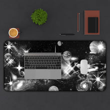 Load image into Gallery viewer, Black &amp; White Space -  Desk Mat for Gamers &amp; Creatives - Cosmic Space Design
