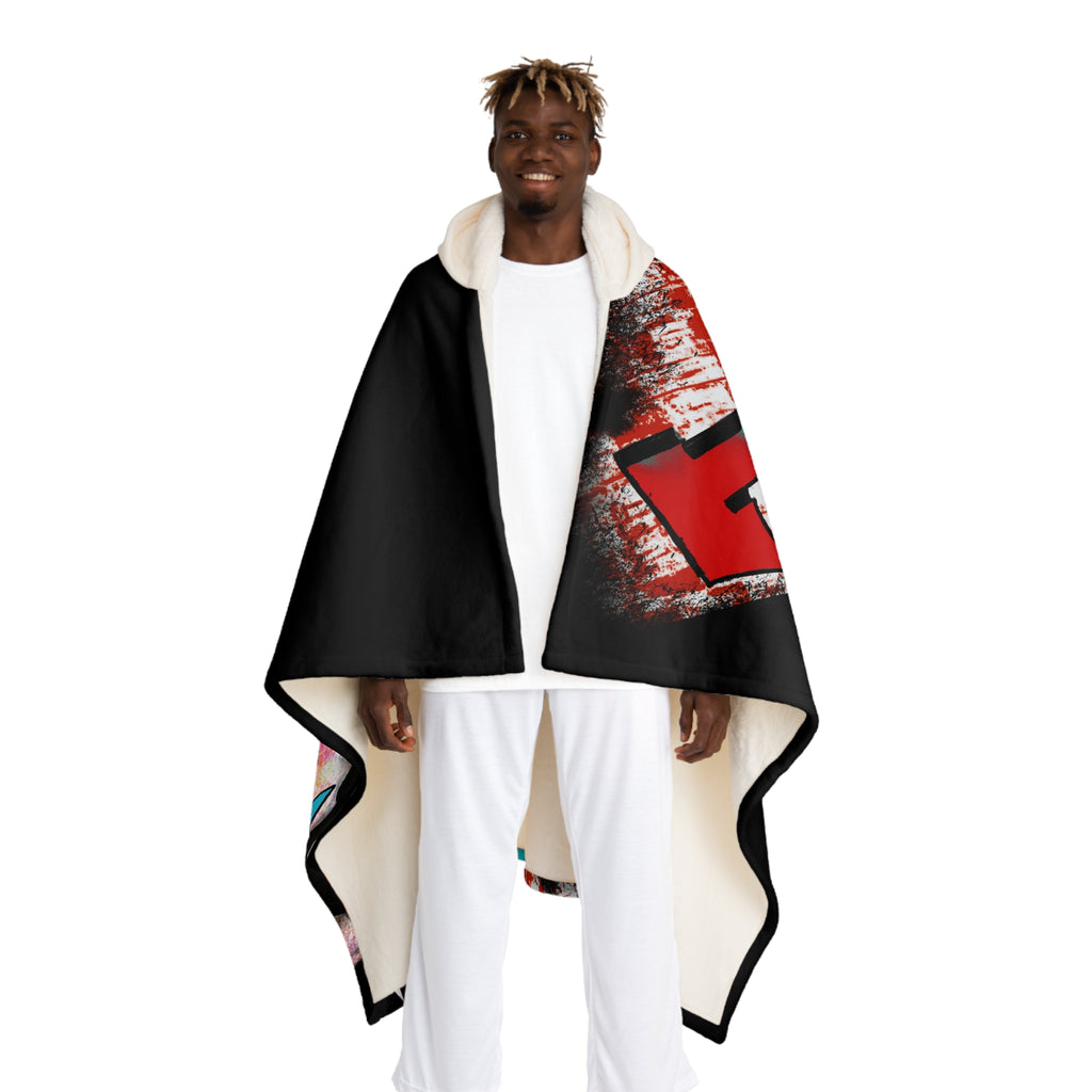 JESUS M KING - Graffiti (Hooded Sherpa Fleece Blanket-Black)