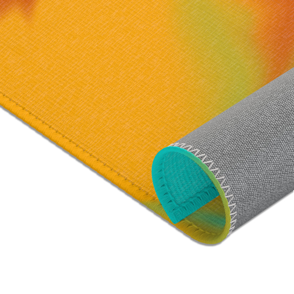 Turquoise & Golden Yellow - Area Rugs