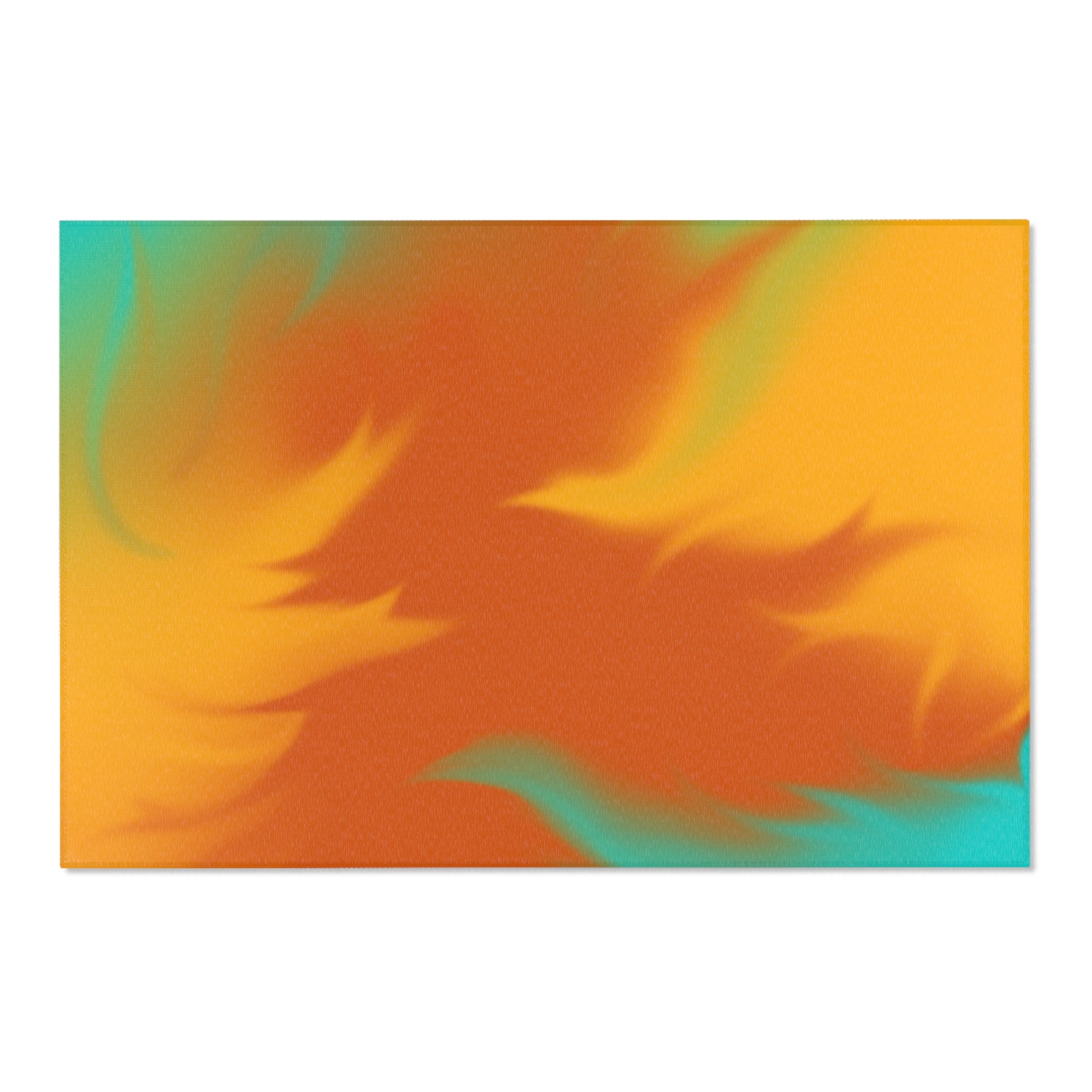 Turquoise & Golden Yellow - Area Rugs