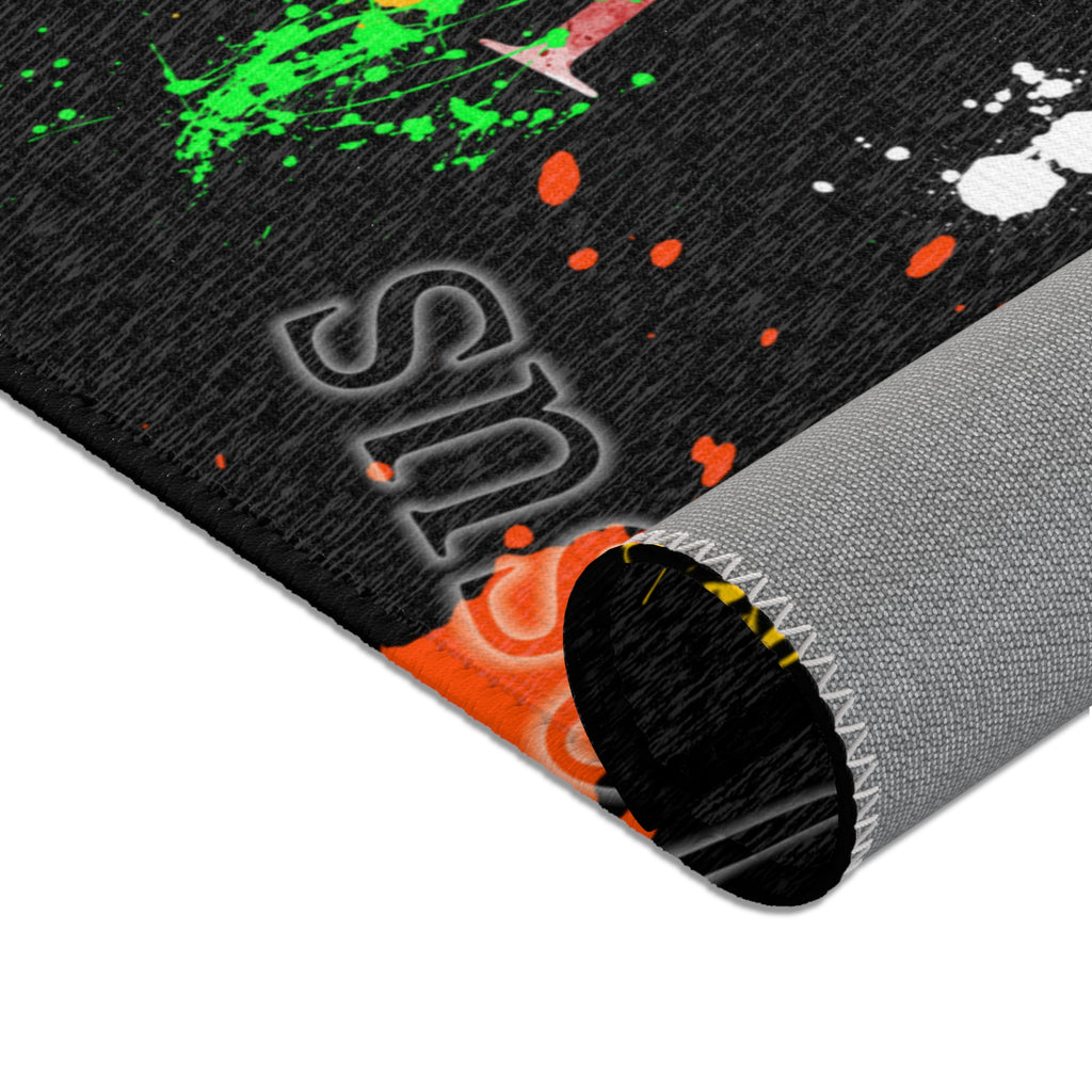 Jesus w/Paint splatters - Area Rugs