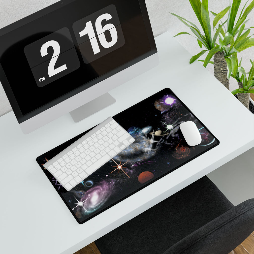 Galactic Desk Mat - Space-Themed Desk Organizer for Home & Office