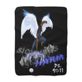Light vs Darkness Lightning Blue Jean Angel (Sherpa Fleece Blanket)