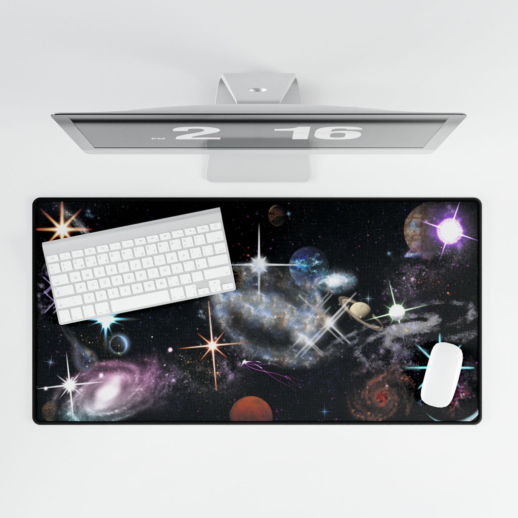Galactic Desk Mat - Space-Themed Desk Organizer for Home & Office
