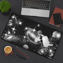 Load image into Gallery viewer, Black &amp; White Space -  Desk Mat for Gamers &amp; Creatives - Cosmic Space Design
