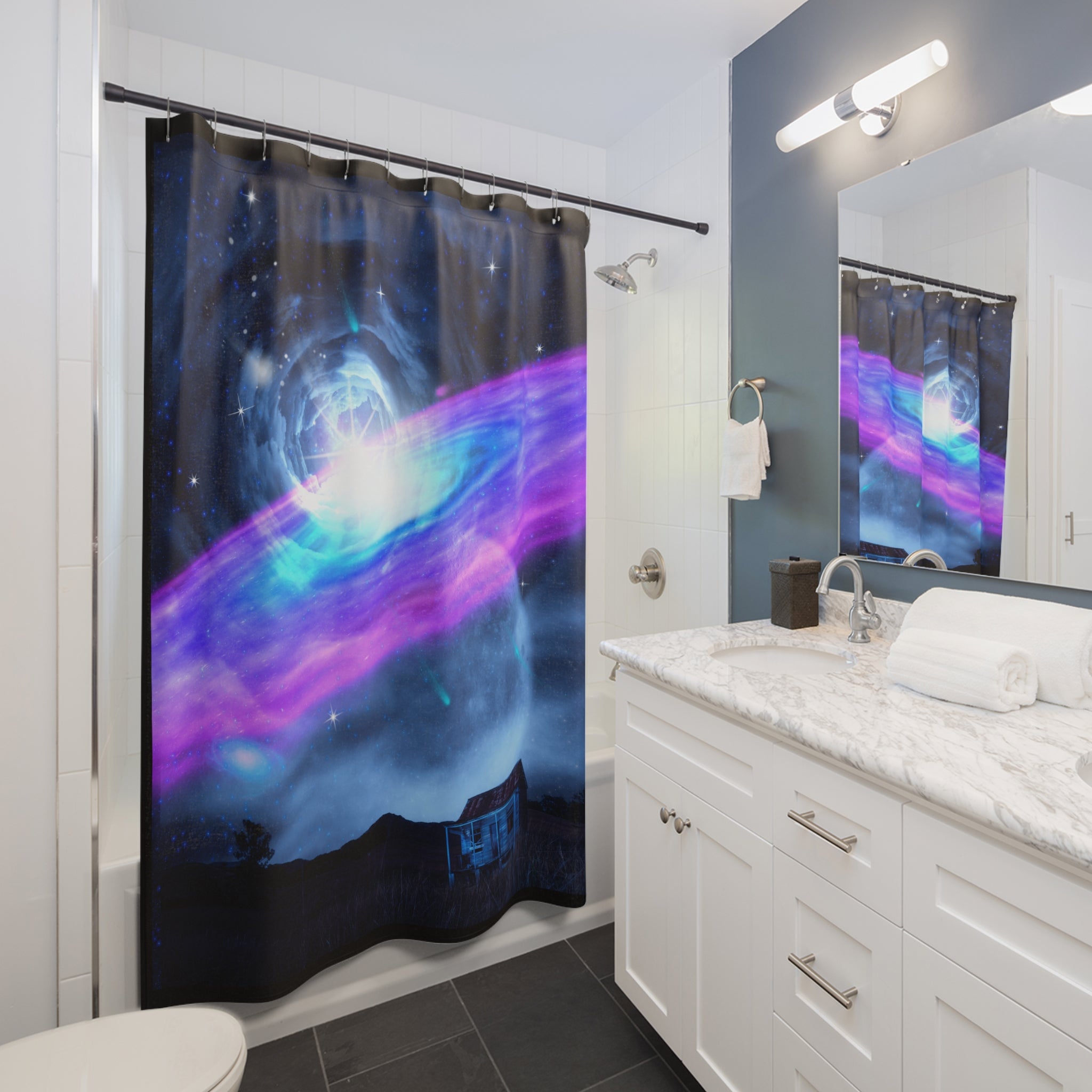 Earth & Galaxy - Shower Curtains