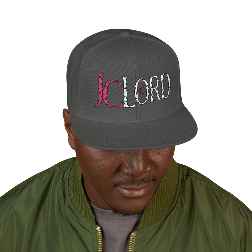 JC is Lord (Red/White Ltrs) Snapback (Embroidery)