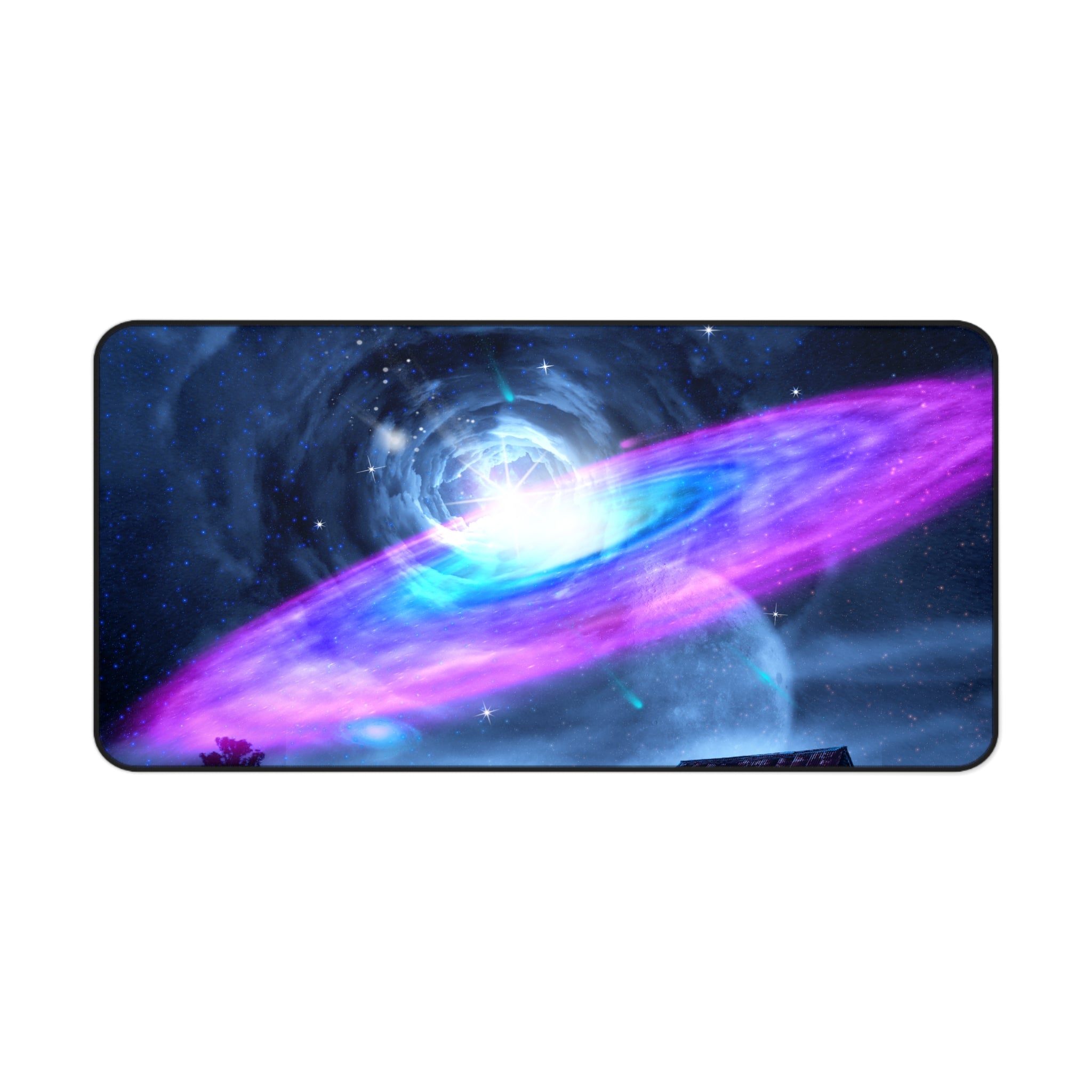 Cosmic Galaxy Desk Mat - Space-Themed Large Mouse Pad for Gamers & Creatives