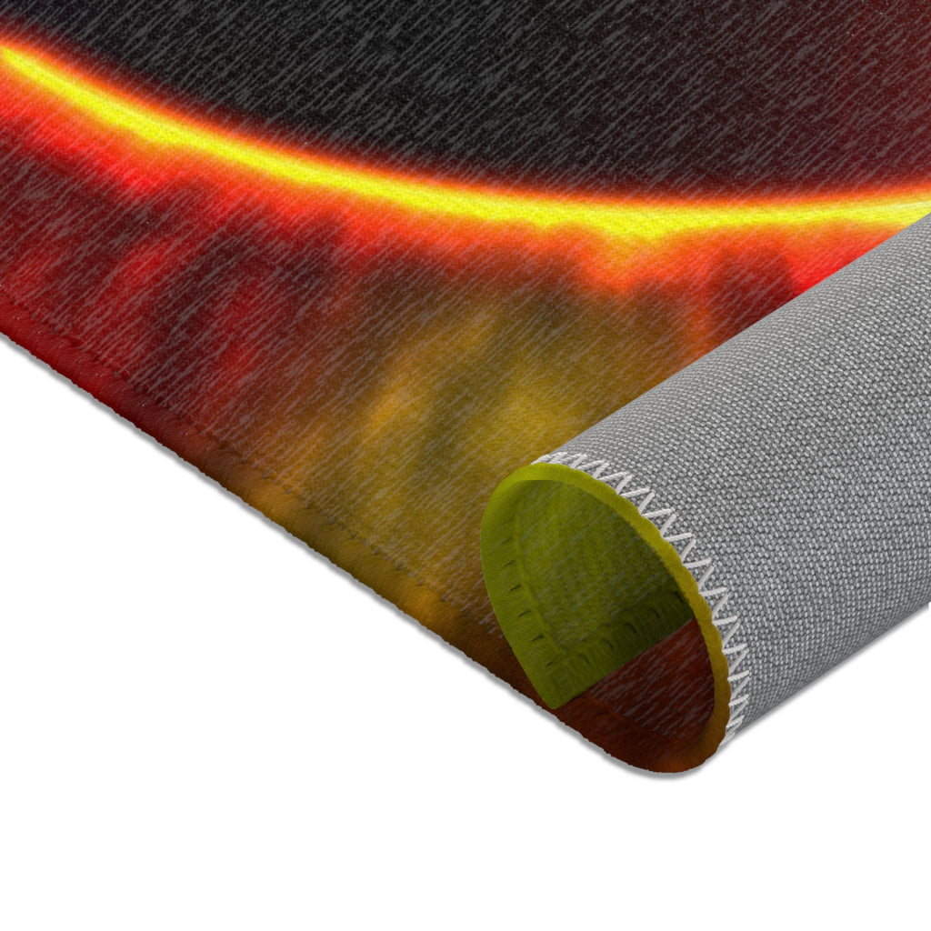 Solar Eclipse w/colors - Area Rugs