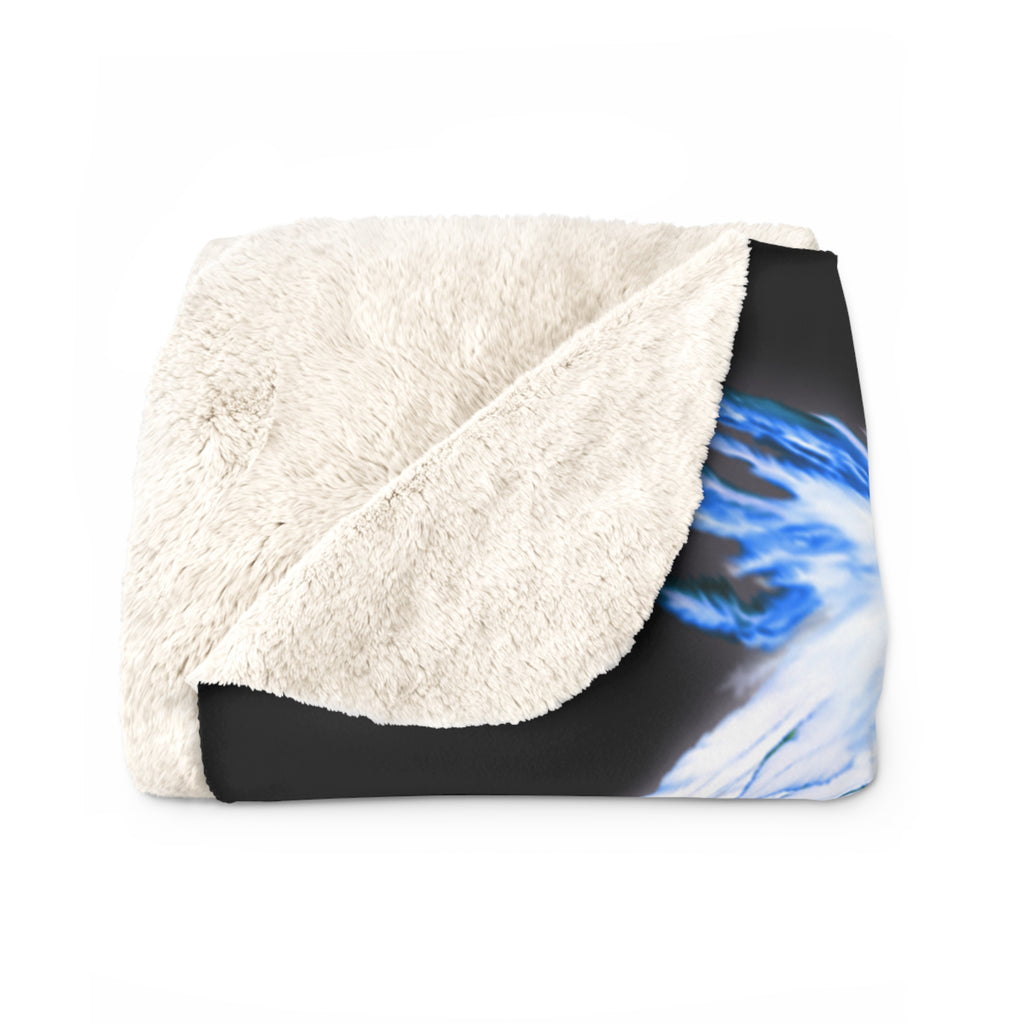 Light vs Darkness Lightning Blue Jean Angel (Sherpa Fleece Blanket)