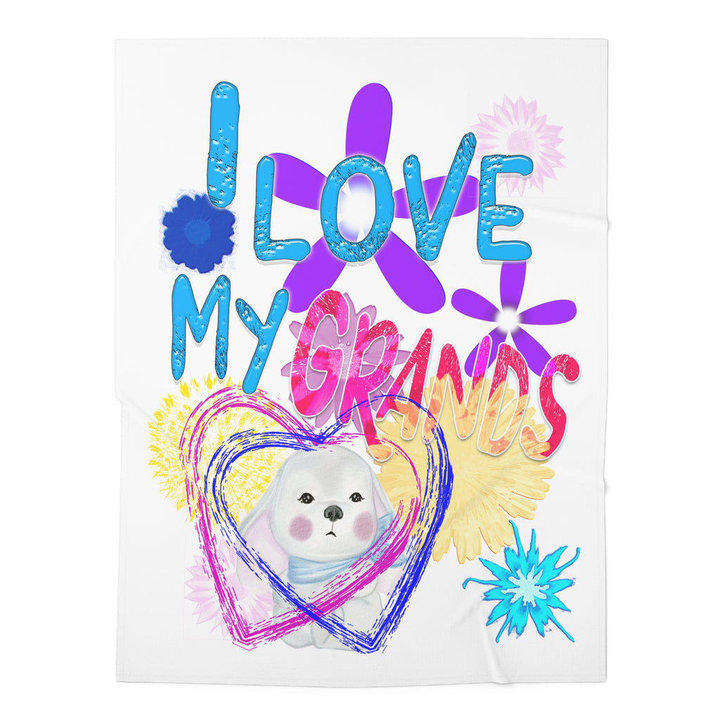 I LOVE MY GRANDS (Baby Swaddle Blanket)