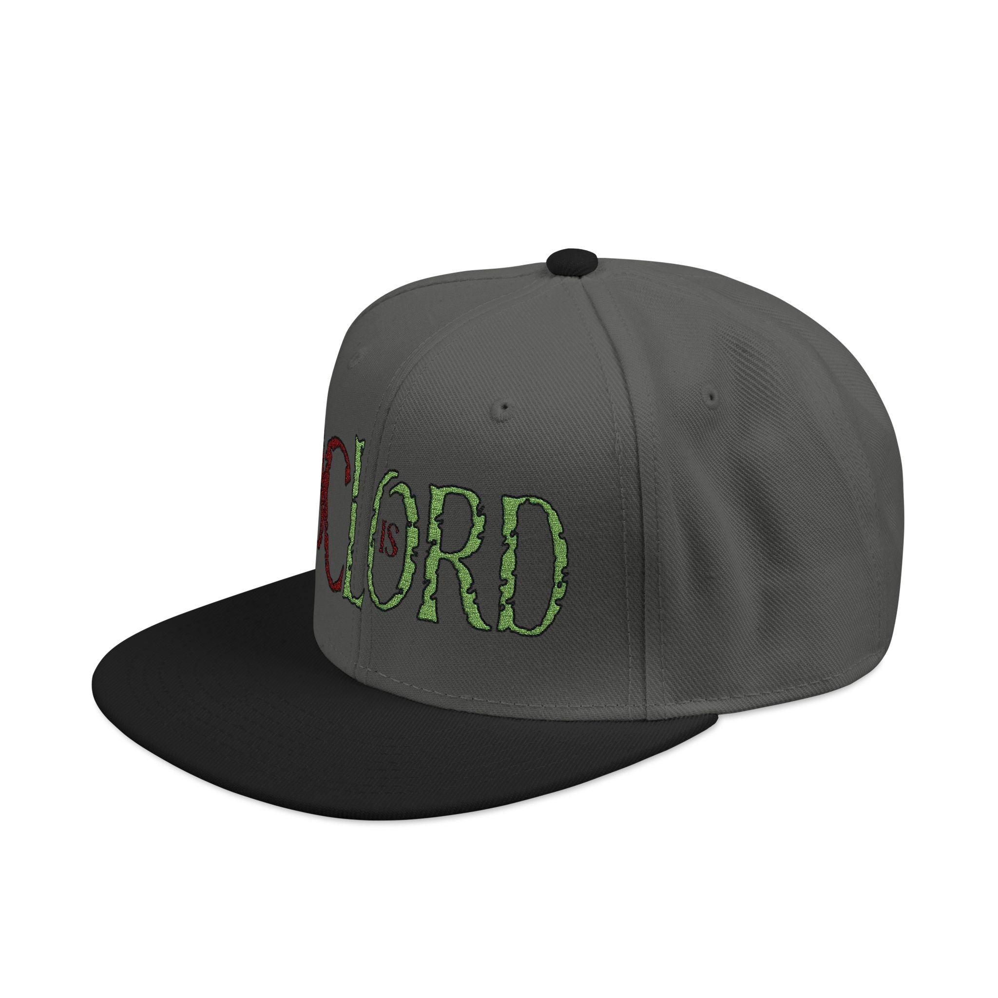 JC is LORD (Maroon/Kiwi Green Ltrs) - Snapback (Embroidery)