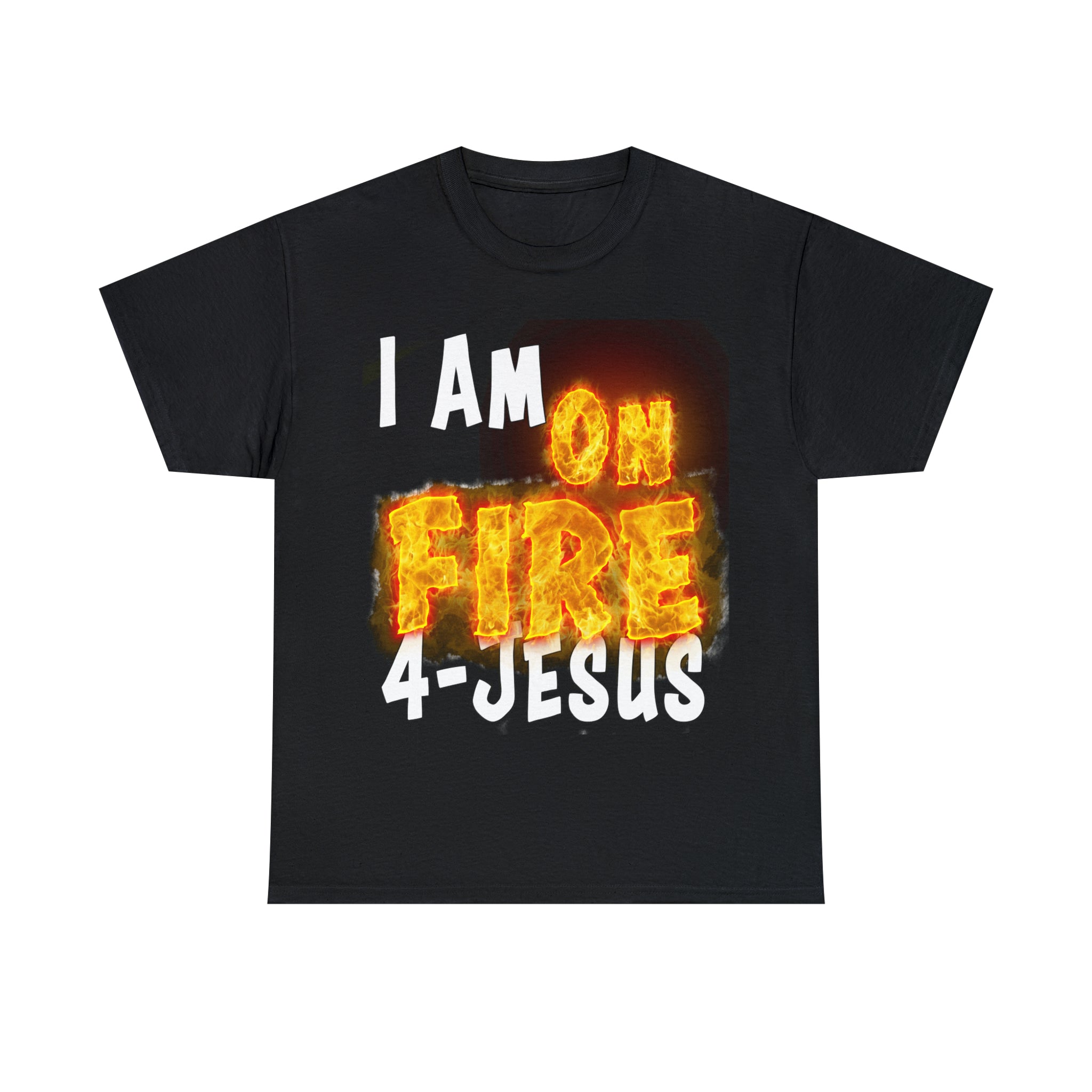 I AM ON FIRE 4-JESUS - ARE YOU HOT OR COLD 4-JESUS (Unisex Heavy Cotton Tee) PRICES VARY UPON COLOR AND SIZE