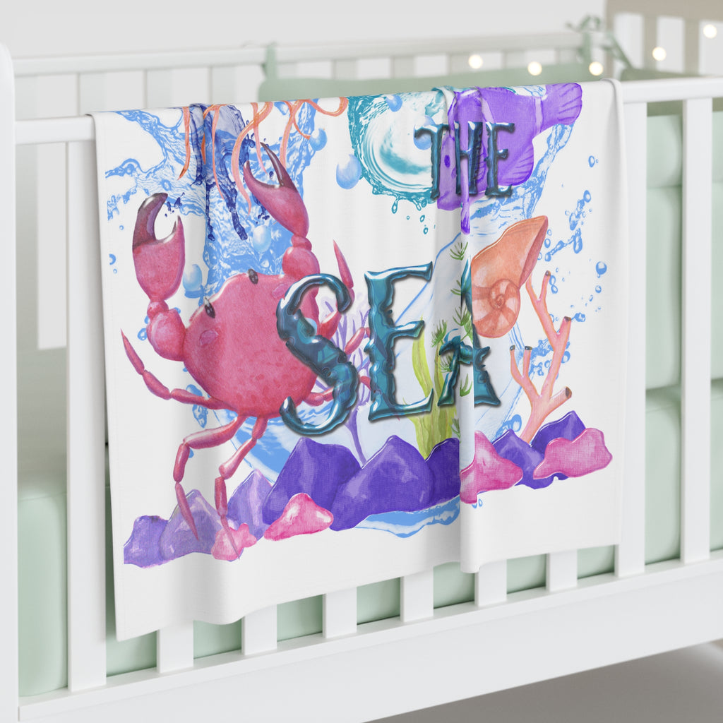 God Made the SEA - Ocean scene (Baby Swaddle Blanket)