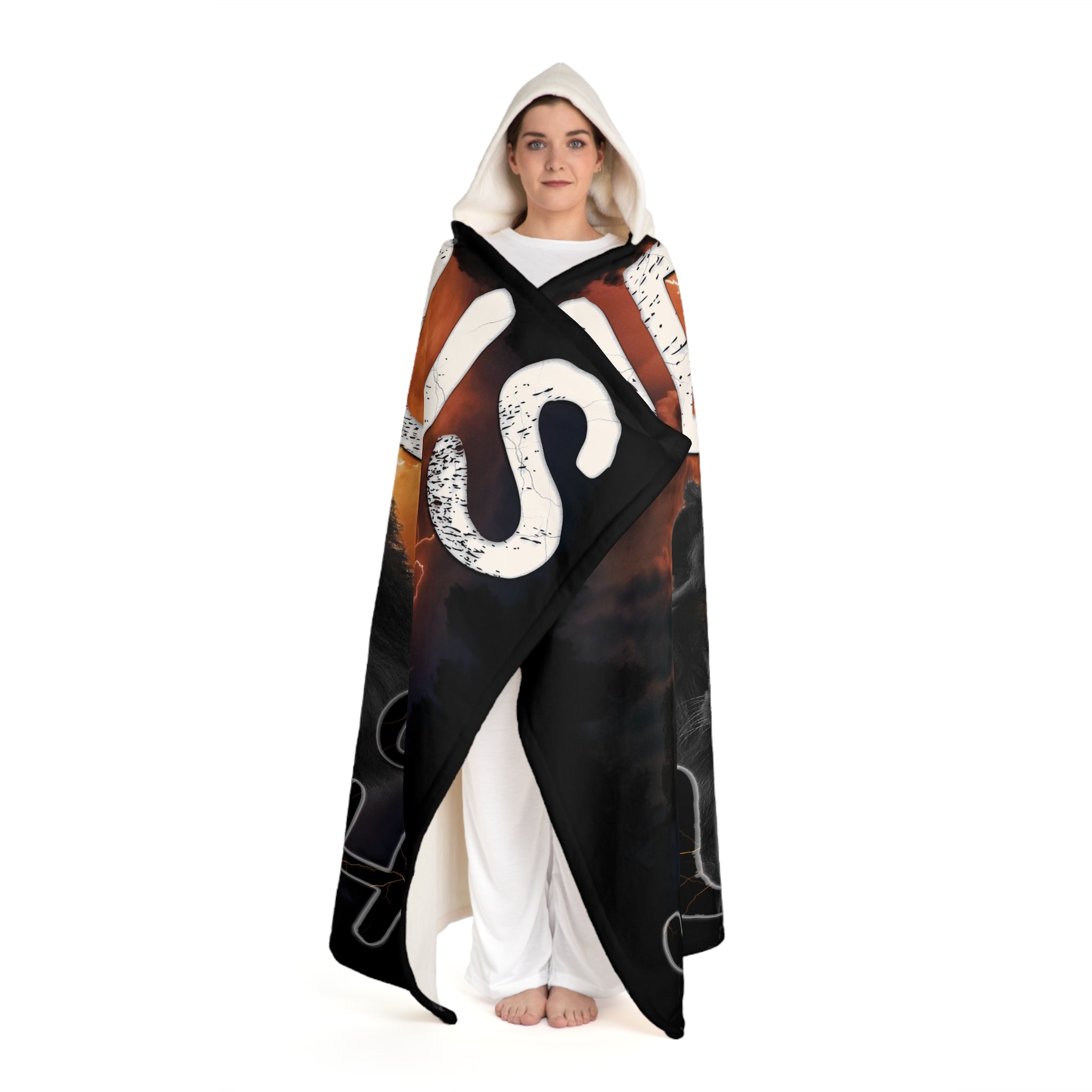 JESUS Lion of Judah (Hooded Sherpa Fleece Blanket)