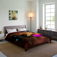 Load image into Gallery viewer, Butterfly Dreams Fiery Comforter | Cozy Floral Bedding for Nature Lovers, Home Decor, Unique Gift, Boho Bedroom, Spring &amp; Summer
