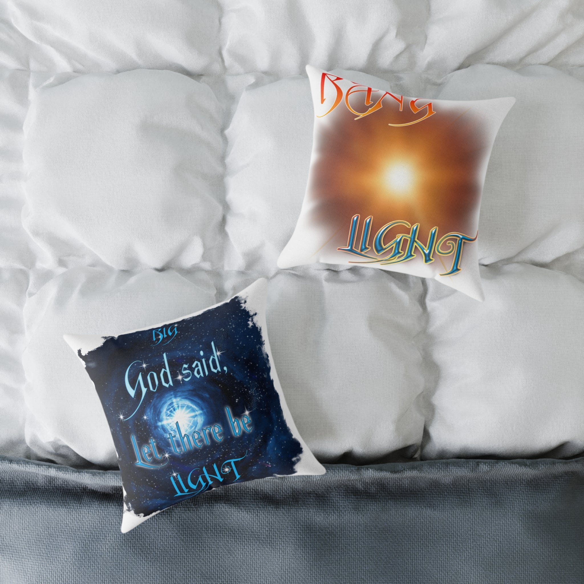 Big God Said Let There Be Light - Bang Light (Broadcloth Pillow)