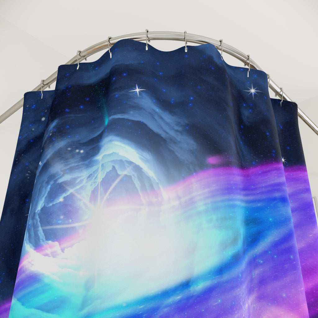 Cosmic Galaxy Shower Curtain - Space Themed Bathroom Decor
