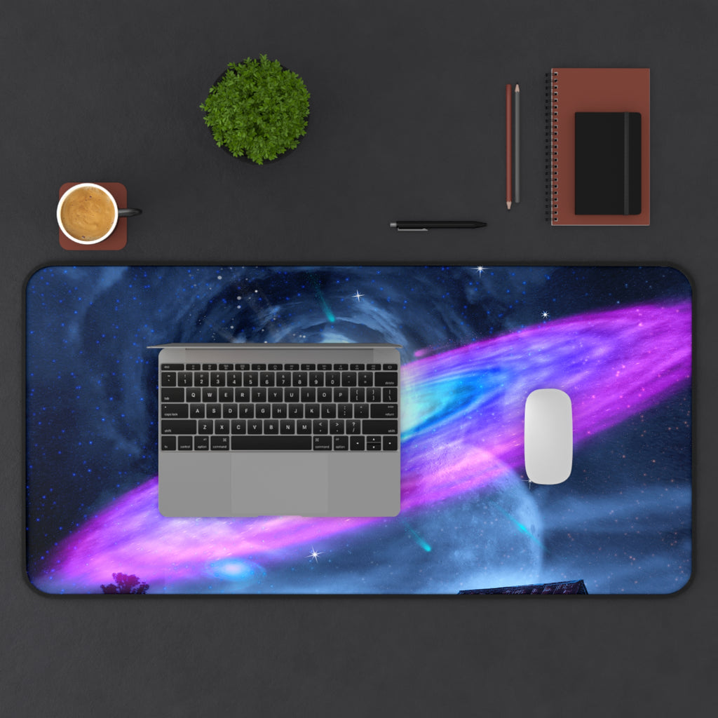 Cosmic Galaxy Desk Mat - Space-Themed Large Mouse Pad for Gamers & Creatives
